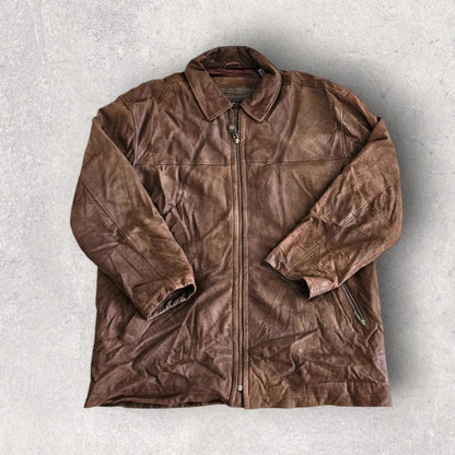 Vintage Timberland brown leather jacket XL vintage streetwear