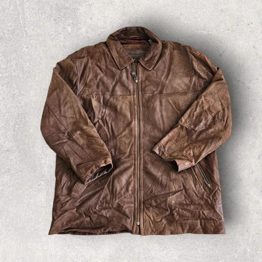 Vintage Timberland brown leather jacket XL vintage streetwear