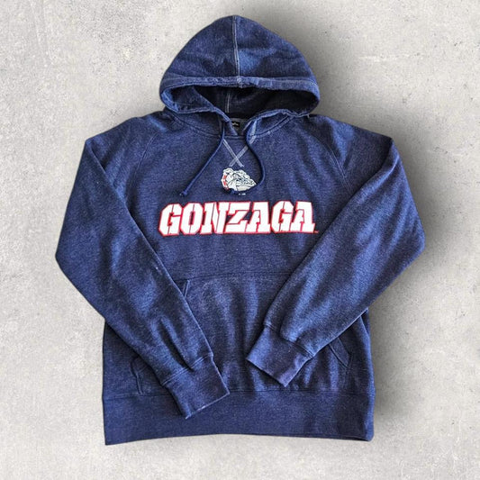 Champion Navy Hoodie S, navy blue color, slight front fade