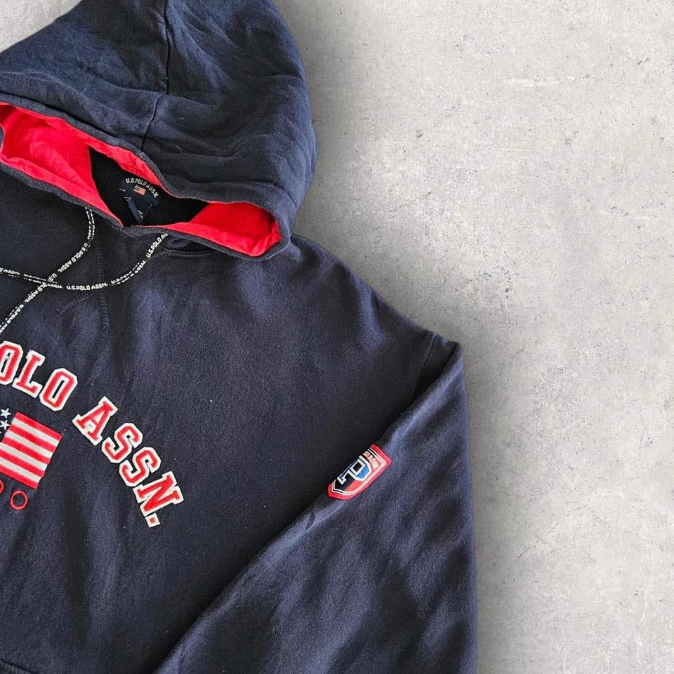 Us Polo ASSN navy Hoodie Large, baggy fit, navy color, excellent condition