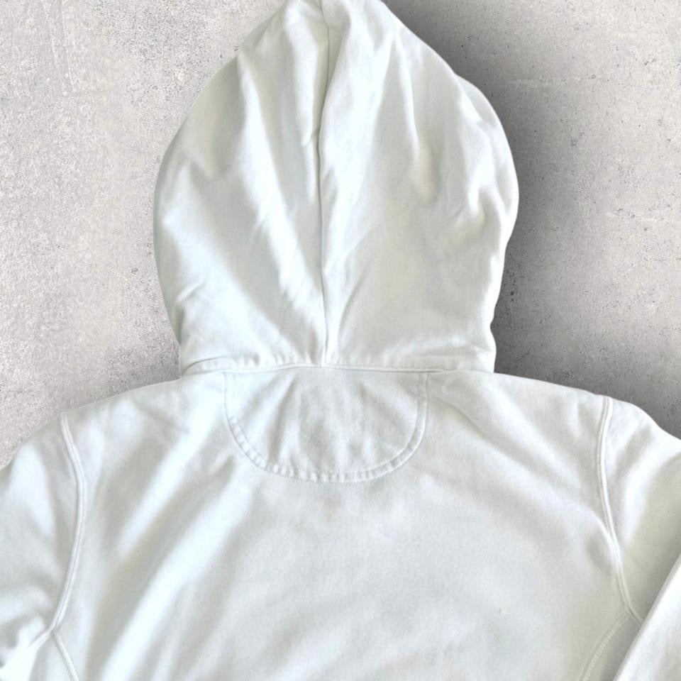 Champion Womans White Logo Hoodie - S, הודי לבן עם לוגו של Champion לנשים