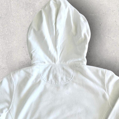 Champion Womans White Logo Hoodie - S, הודי לבן עם לוגו של Champion לנשים