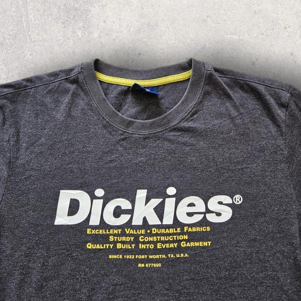 Dickies Grey Logo Tee - Small, חולצת דיקיס אפורה עם לוגו לגבר מידה S/XS