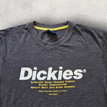 Dickies Grey Logo Tee - Small, חולצת דיקיס אפורה עם לוגו לגבר מידה S/XS
