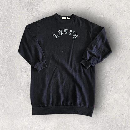 Levi’s Womans Black Spellout Tunica - S, טוניקה שחורה לנשים עם לוגו של Levi’s