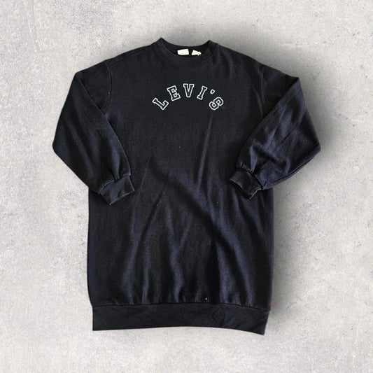 Levi’s Womans Black Spellout Tunica - S, טוניקה שחורה לנשים עם לוגו של Levi’s