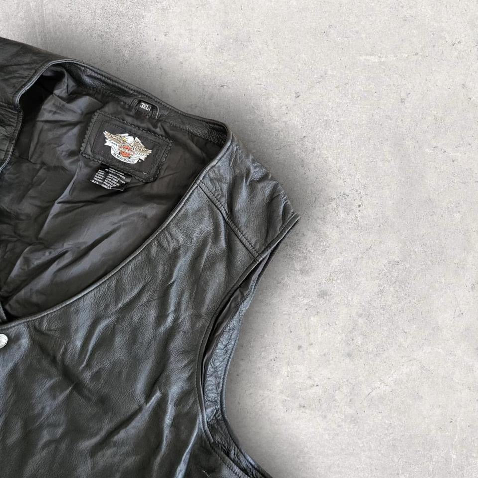 Vintage Harley Davidson Vest Jacket - XXXL וסט ג'קט וינטאג של הארלי דיווידסון, מידה 3XL