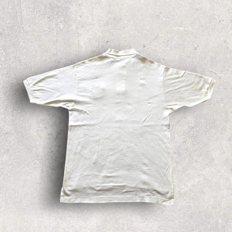 Hard Rock Cafe White Polo - M חולצת פולו לבנה וינטג' מידה M לגבר