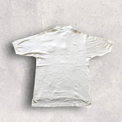 Hard Rock Cafe White Polo - M חולצת פולו לבנה וינטג' מידה M לגבר