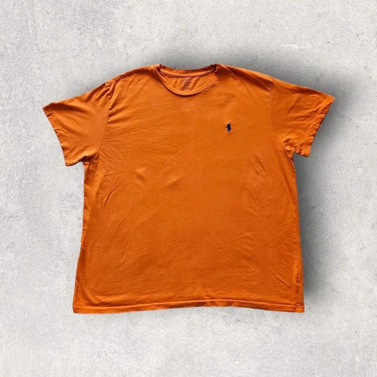 Orange Ralph Lauren Classic Tee - L חולצת טי קלאסית של ראלף לורן בצבע כתום, מידה L,
