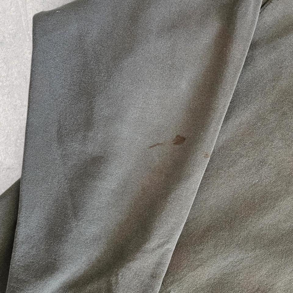 Vintage Champion Green Hoodie L, green color, bleach stain on sleeve
