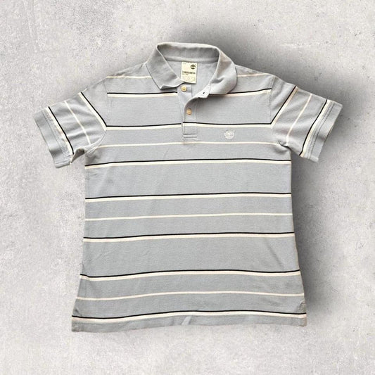 Timberland Stripes Polo Tee - Medium, חולצת פולו עם פסים של Timberland