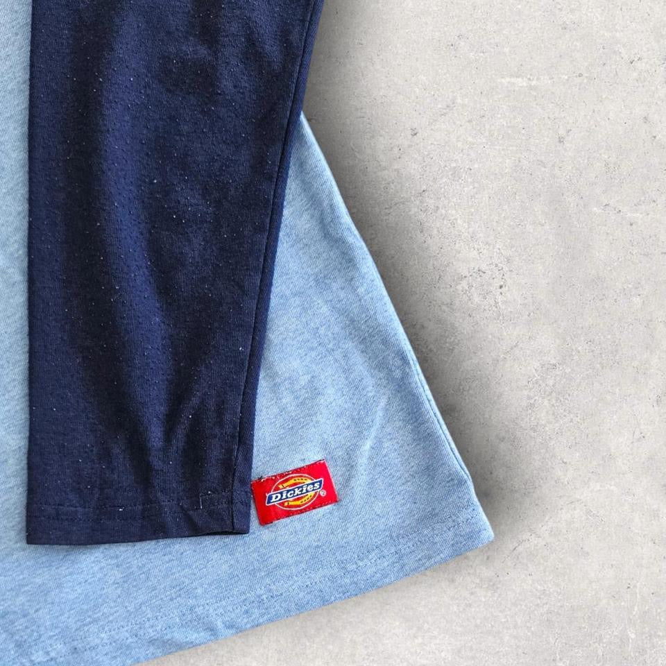 Dickies Blue/Navy Long Sleeve Tee - Small, חולצת שרוול ארוך כחולה/נייבי לגבר מידה S