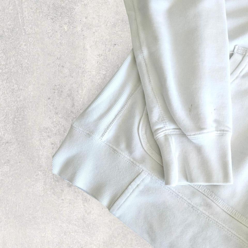 Champion Womans White Logo Hoodie - S, הודי לבן עם לוגו של Champion לנשים