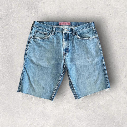Vintage Lee Navy Shorts W34 Blue Denim