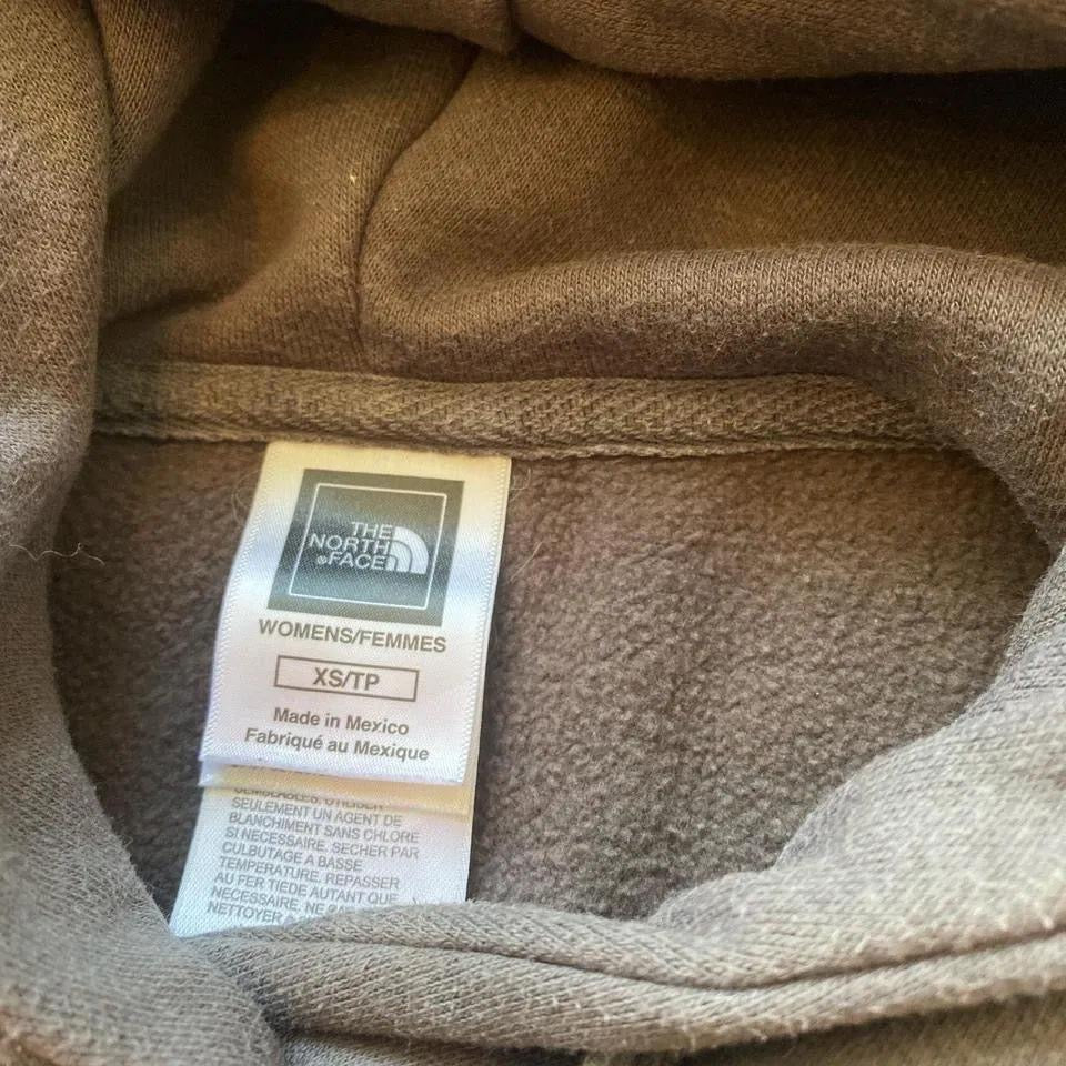 The North Face hoodie XS, grey hoodie with pink logo