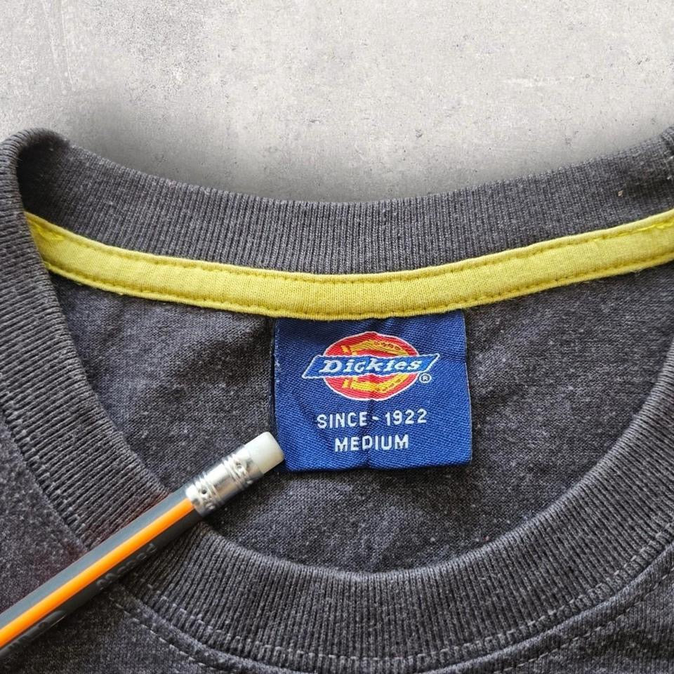 Dickies Grey Logo Tee - Small, חולצת דיקיס אפורה עם לוגו לגבר מידה S/XS