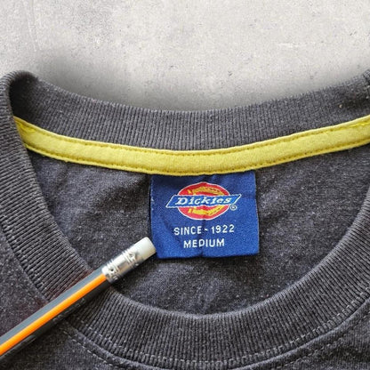 Dickies Grey Logo Tee - Small, חולצת דיקיס אפורה עם לוגו לגבר מידה S/XS
