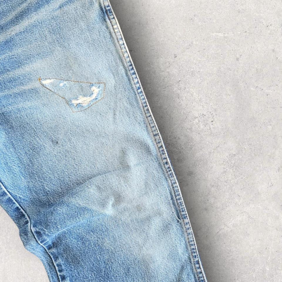 Wrangler Blue Jeans – 36x42 עם סימנים קטנים מקדימה