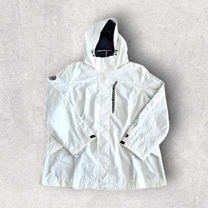 Tommy Hilfiger white ski jacket size XL, small stain on shoulder