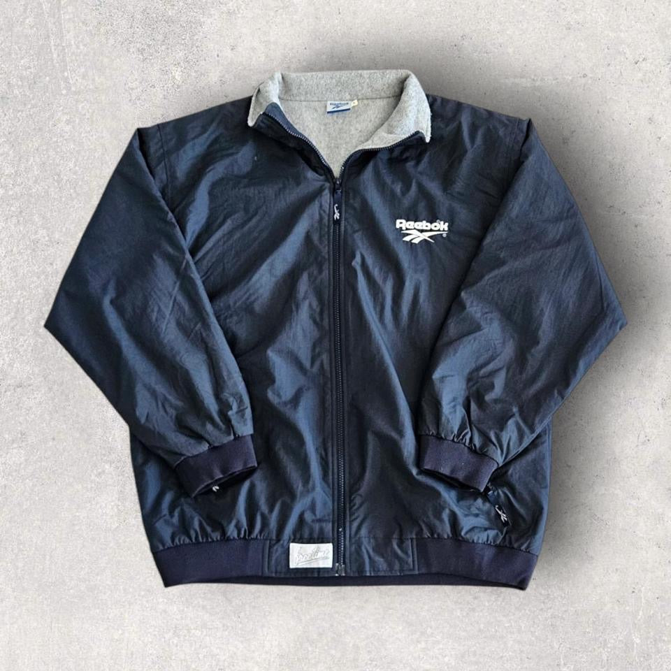 Reebok navy jacket fleece inside large, men’s L