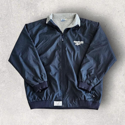 Reebok navy jacket fleece inside large, men’s L