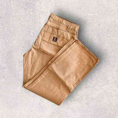 RK brand brown carpenters jeans vintage workwear streetwear 36x32         