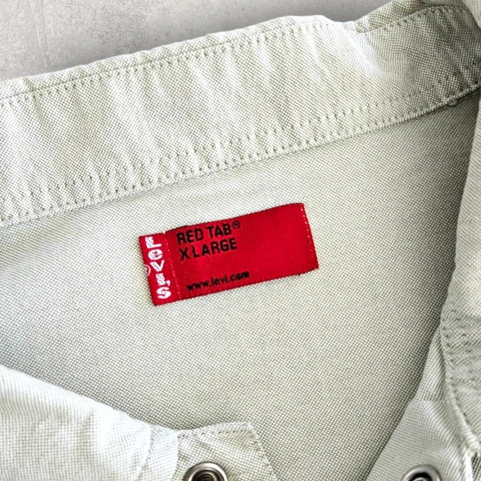 Vintage Levi's Red Tab Cream Polo Shirt - XL חולצת פולו ליוויס קרם רד טאב מידה XL