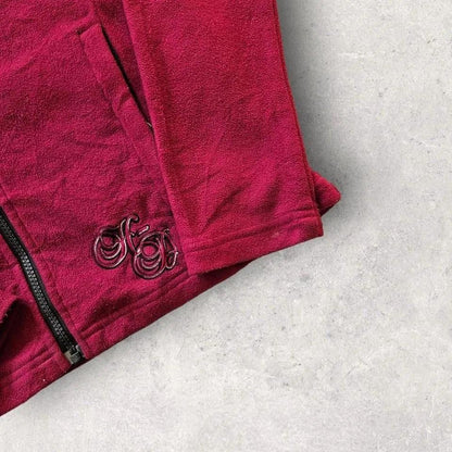 Y2K Harley Davidson Hoodie - S, מידה S, צבע בורדו, סגנון Y2K