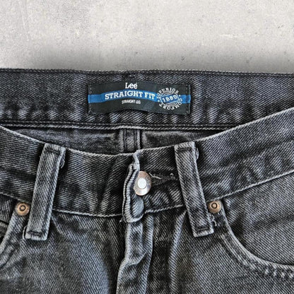 Y2K Lee black short jeans W32