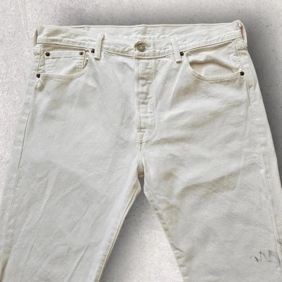 Levi’s 501 white jeans ג'ינס לבן מידה W88 L110