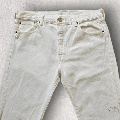 Levi’s 501 white jeans ג'ינס לבן מידה W88 L110