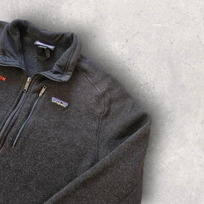 Patagonia Quarter Zip - L, סווטשירט רבע רוכסן וינטג' פטגוניה שחור מידה L