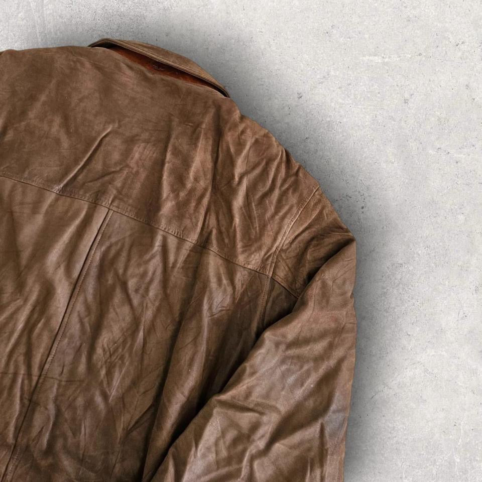 Vintage Timberland brown leather jacket XL vintage streetwear