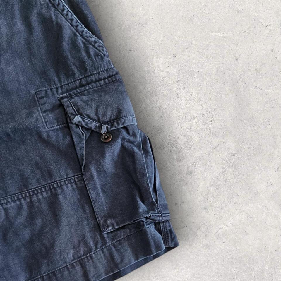 Polo Ralph Lauren navy cargo shorts W36 vintage streetwear         