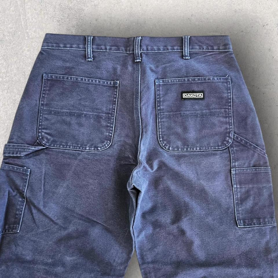 Dakota navy thick carpenters jeans vintage workwear streetwear 36x32         