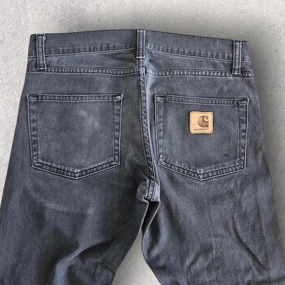 Carhartt black skinny jeans W30 L32 faded slim vintage streetwear