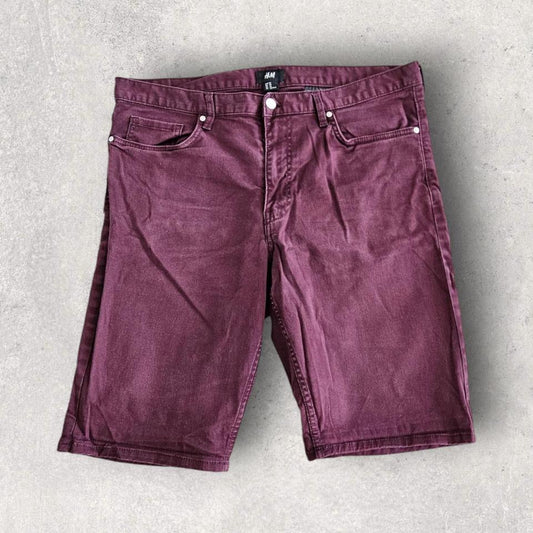 H&M Burgandy Short Jeans - W34