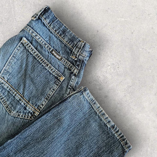 Wrangler Navy Workwear Jeans במצב 8.5/10, מותן 72 ס"מ, אורך 101 ס"מ.