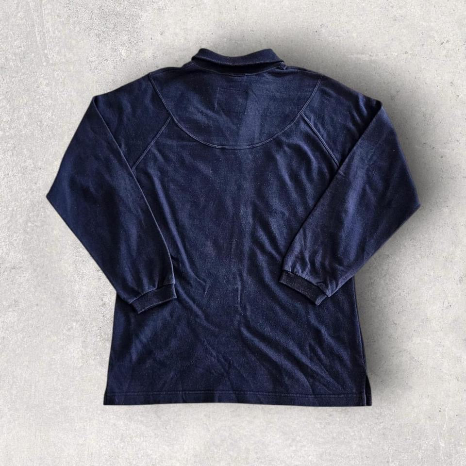 Vintage Champion Navy 1/4 Zip - L, סוודר רבע רוכסן Champion כחול כהה מידה L