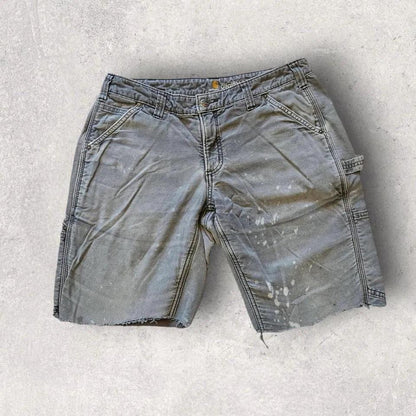 Carhartt carpenter shorts - original fit בצבע בהיר עם כתמי צבע ואקונומיקה