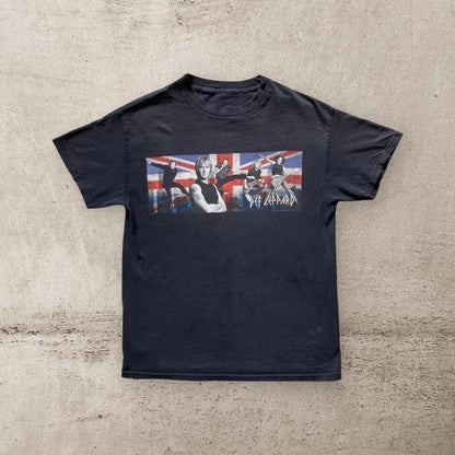 Def Leppard 2002 box T-shirt - S rare vintage rock streetwear shirt