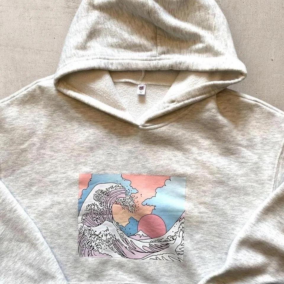 Unbranded Graphic Grey Hoodie M