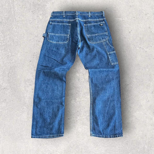 KEY navy carpenters jeans vintage workwear streetwear 36x32