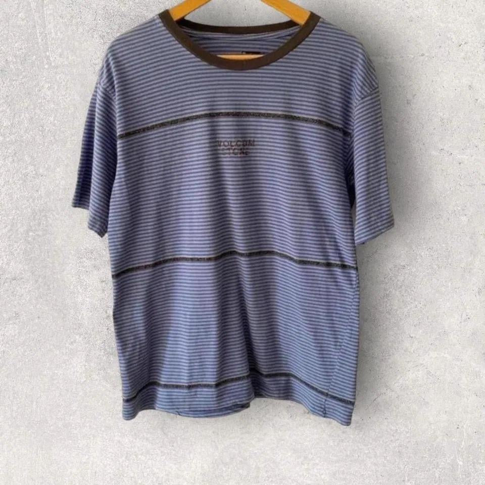 Volcom stone stripes blue T-shirt - Small