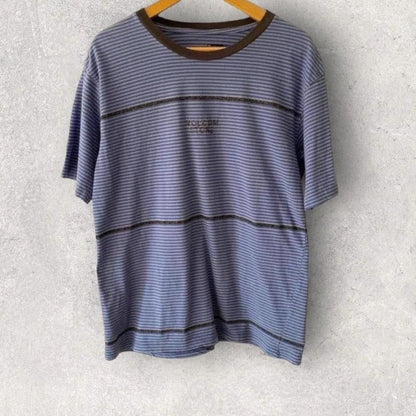 Volcom stone stripes blue T-shirt - Small