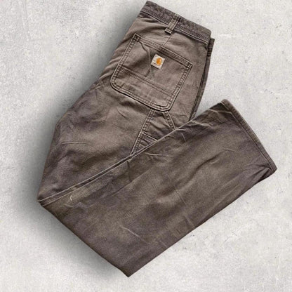 Carhartt carpenters workwear jeans vintage blue paint stains streetwear