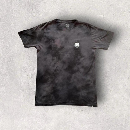 DC tie dye T-shirt - Medium חולצת טאי דאי שחור-אפור מידה M 