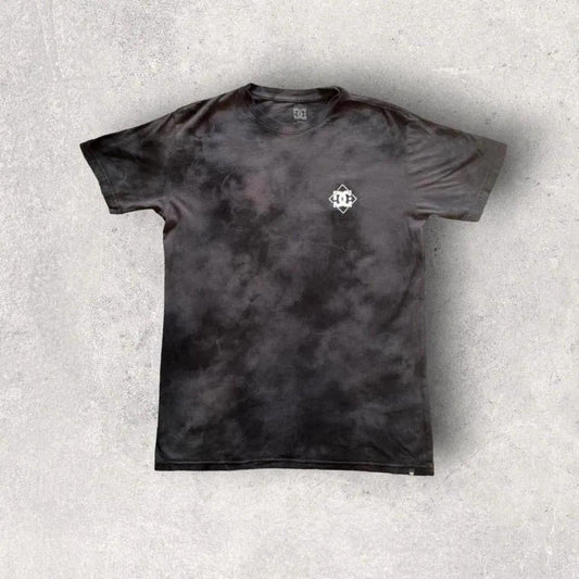 DC tie dye T-shirt - Medium חולצת טאי דאי שחור-אפור מידה M 