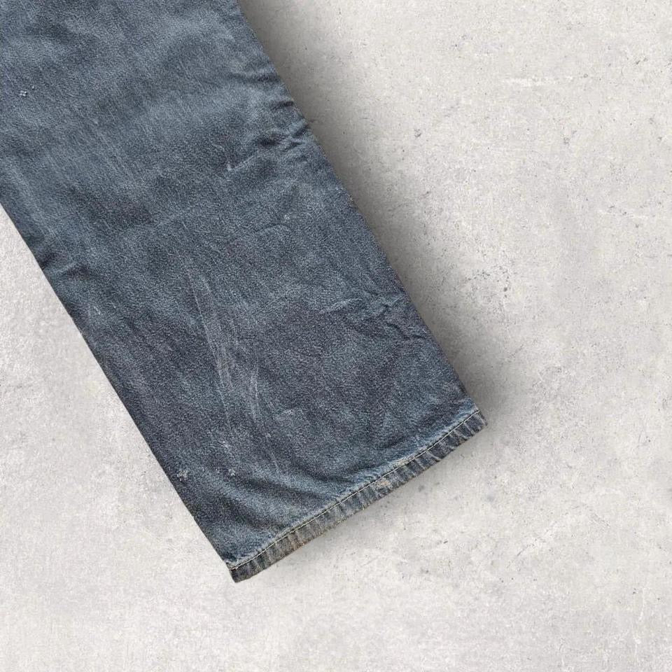 Carhartt jeans 38x32 with paint stains and vintage worn look